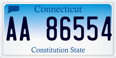 CT license plate AA86554