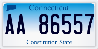 CT license plate AA86557