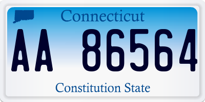 CT license plate AA86564