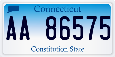 CT license plate AA86575