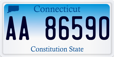 CT license plate AA86590