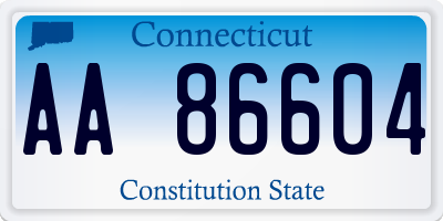 CT license plate AA86604