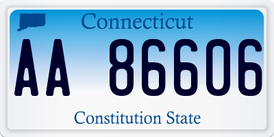 CT license plate AA86606