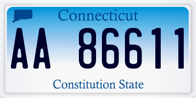 CT license plate AA86611