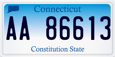 CT license plate AA86613