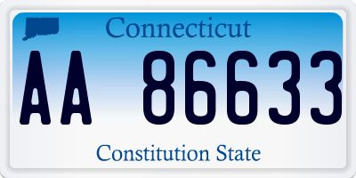 CT license plate AA86633