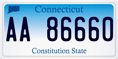 CT license plate AA86660