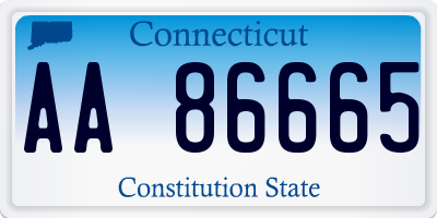 CT license plate AA86665