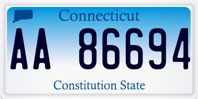 CT license plate AA86694