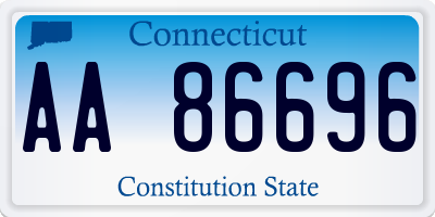 CT license plate AA86696