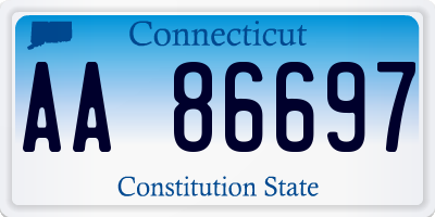 CT license plate AA86697