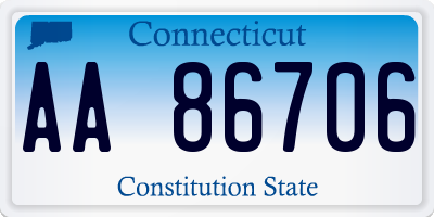 CT license plate AA86706