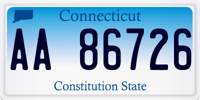 CT license plate AA86726