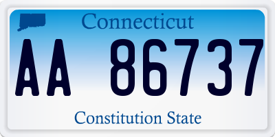 CT license plate AA86737