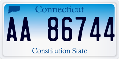 CT license plate AA86744