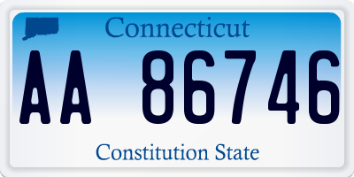 CT license plate AA86746