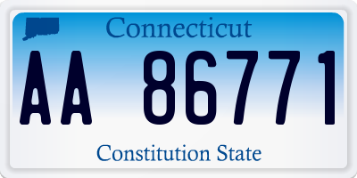 CT license plate AA86771