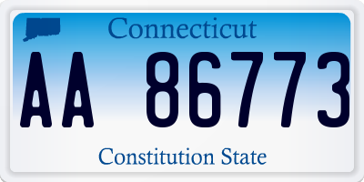 CT license plate AA86773