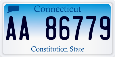 CT license plate AA86779