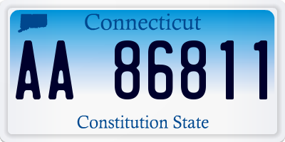 CT license plate AA86811