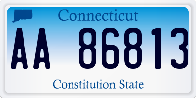 CT license plate AA86813