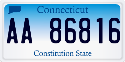 CT license plate AA86816