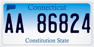 CT license plate AA86824