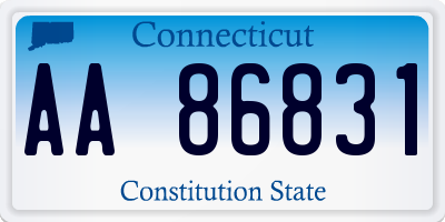 CT license plate AA86831