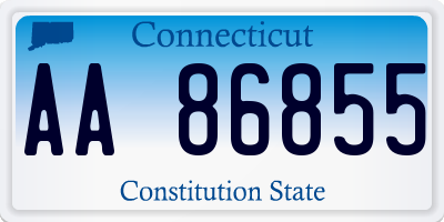 CT license plate AA86855