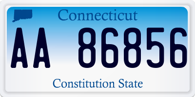 CT license plate AA86856