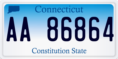 CT license plate AA86864