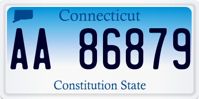 CT license plate AA86879