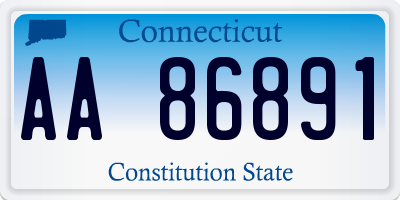 CT license plate AA86891