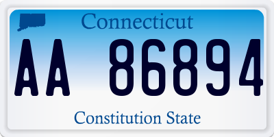 CT license plate AA86894