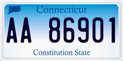 CT license plate AA86901