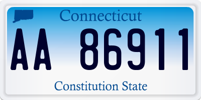 CT license plate AA86911