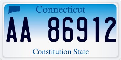 CT license plate AA86912