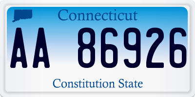 CT license plate AA86926