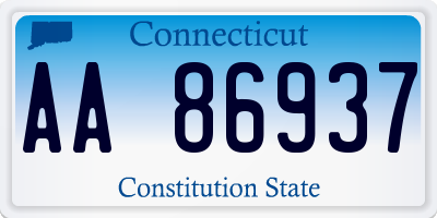 CT license plate AA86937