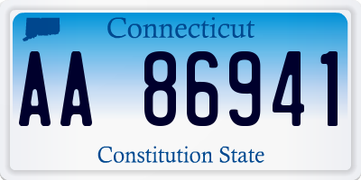 CT license plate AA86941