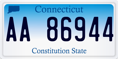 CT license plate AA86944