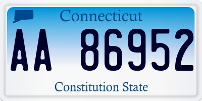 CT license plate AA86952