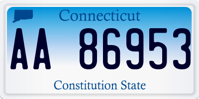 CT license plate AA86953