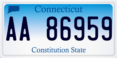 CT license plate AA86959