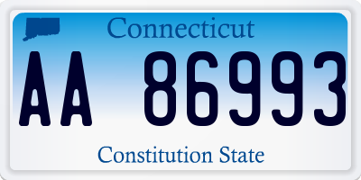 CT license plate AA86993