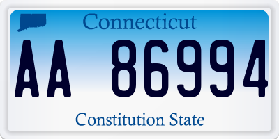 CT license plate AA86994