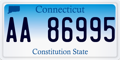 CT license plate AA86995