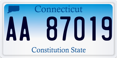 CT license plate AA87019