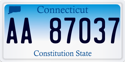 CT license plate AA87037
