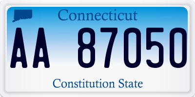 CT license plate AA87050